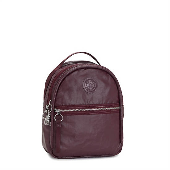 Kipling Kae Classic Metallic Backpacks Burgundy Lacquer Metallic | AU 1586BE